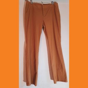 🔥 Dockers Stretch Orange Striped Pants Size 16